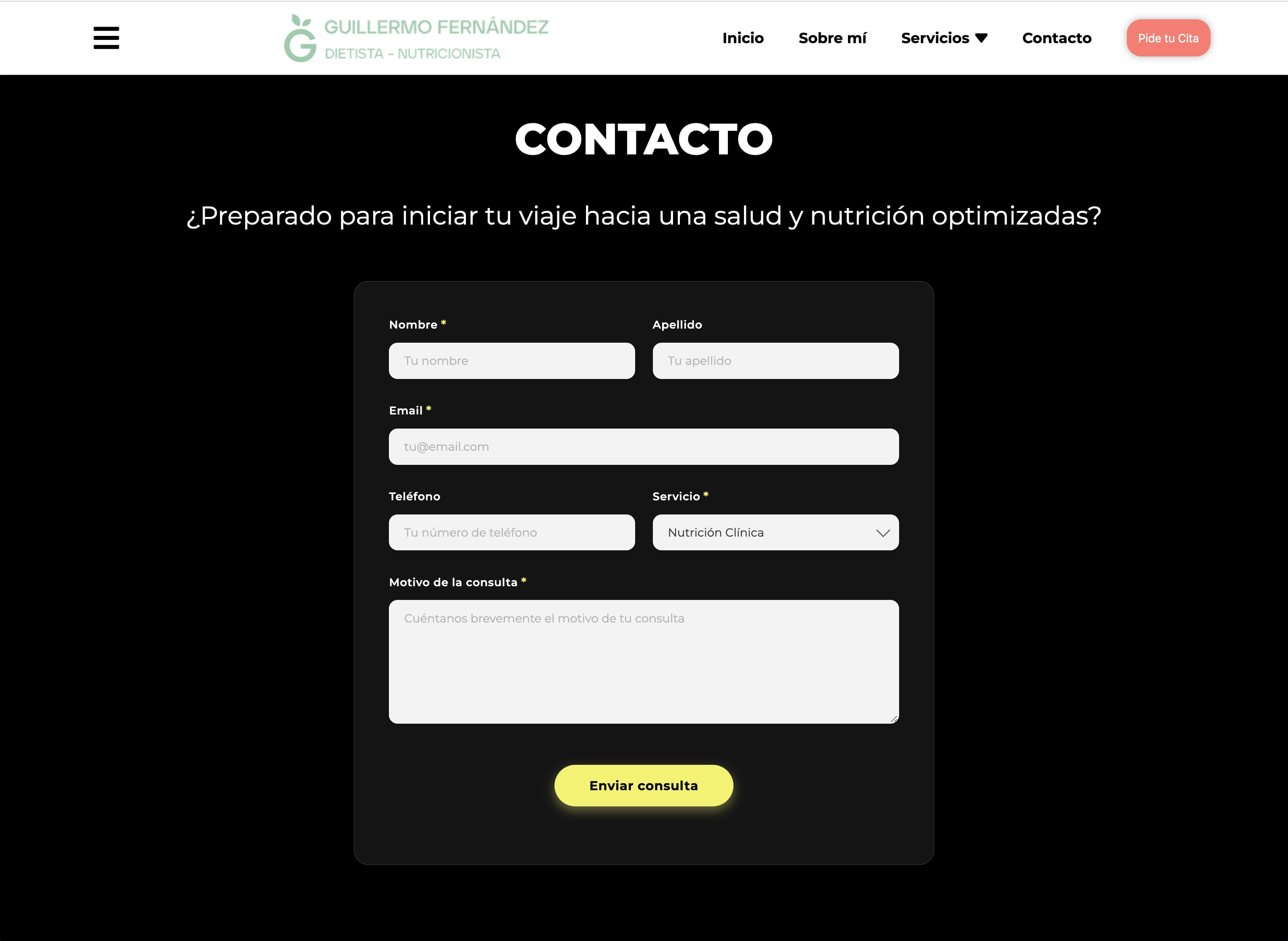 Presentación Profesional del Nutricionista
