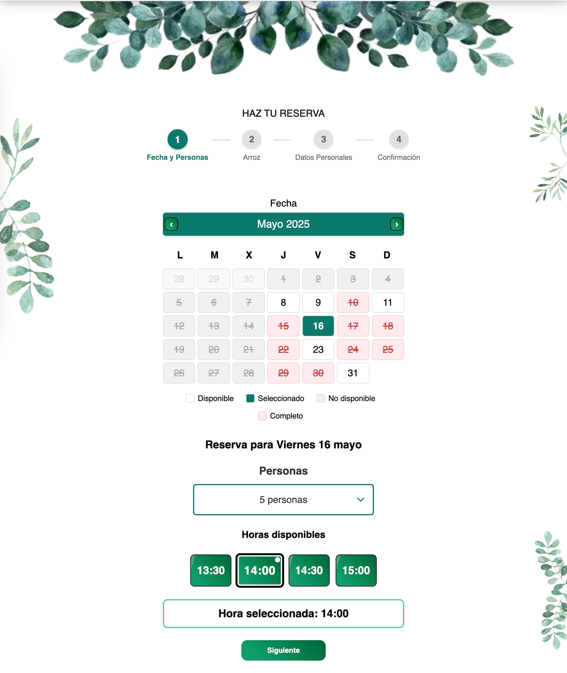 Gestor de Reservas Online